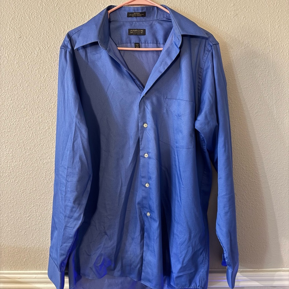 Arrow Blue Casual Button Down Shirt Unisex